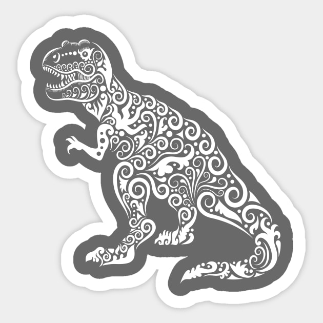 Dinosaur Pattern Sticker by tsign703